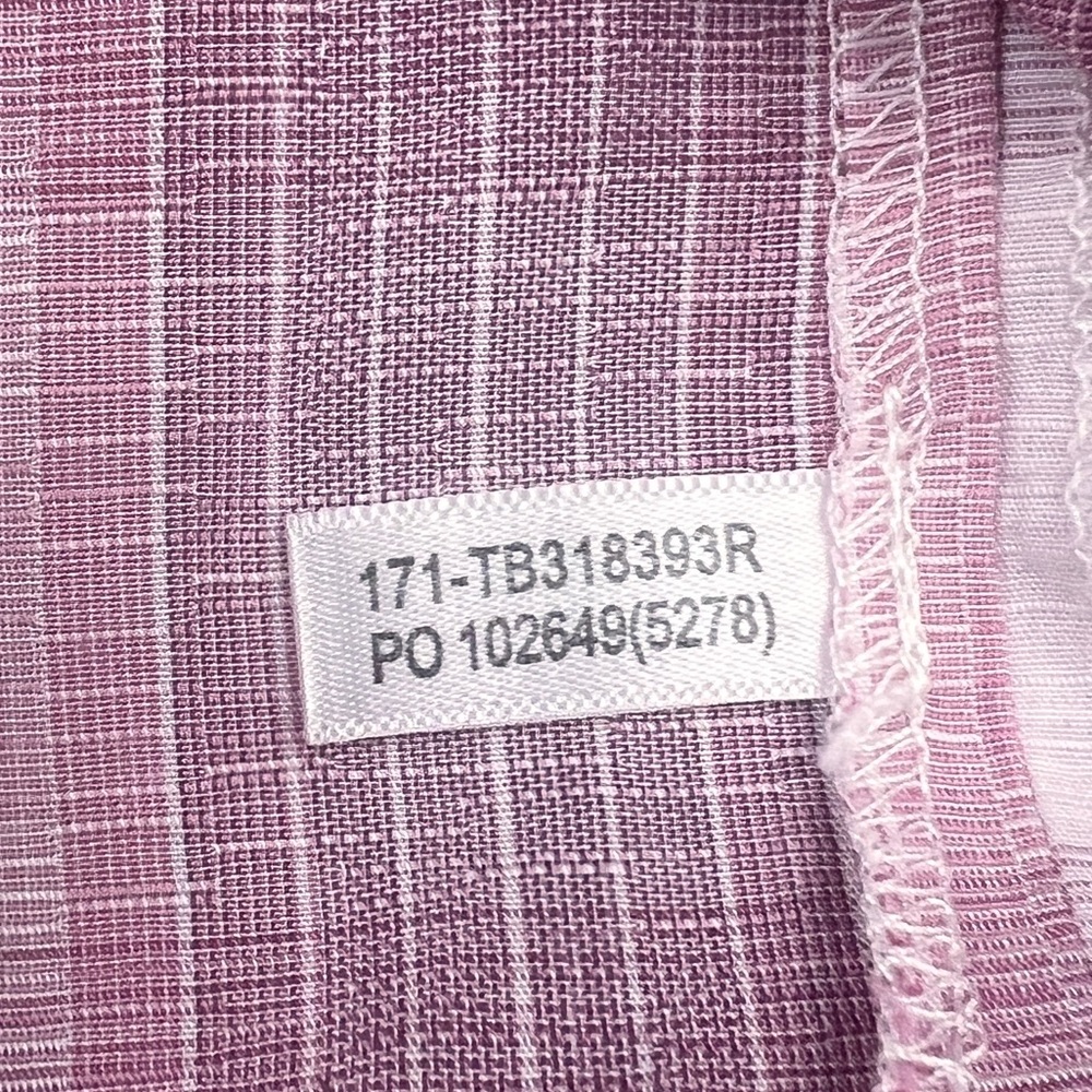 Tommy Bahama Button Up Camp Shirt XL Pink Plaid Tencel Cotton Short Sleeve - Picture 7 of 12